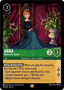 Anna - Diplomatic Queen 85/204 Legendary Shimmering Skies Disney Lorcana - guardiangamingtcgs