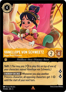 Vanellope von Schweetz - Sugar Rush Princess 19/204 Rare Shimmering Skies Disney Lorcana - guardiangamingtcgs