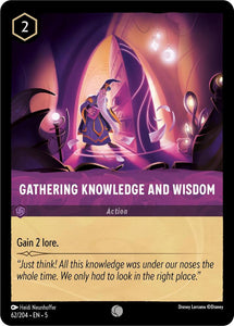 Gathering Knowledge and Wisdom 62/204 Common Shimmering Skies Disney Lorcana - guardiangamingtcgs