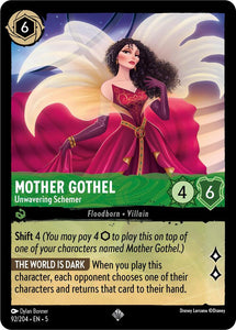 Mother Gothel - Unwavering Schemer 92/204 Super Rare Shimmering Skies Disney Lorcana - guardiangamingtcgs