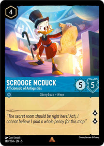 Scrooge McDuck - Afficionado of Antiquities 140/204 Rare Shimmering Skies Disney Lorcana - guardiangamingtcgs