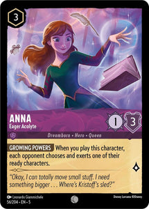 Anna - Eager Acolyte 56/204 Common Shimmering Skies Disney Lorcana - guardiangamingtcgs