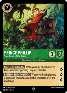 Prince Phillip - Swordsman of the Realm 83/204 Super Rare Shimmering Skies Disney Lorcana - guardiangamingtcgs