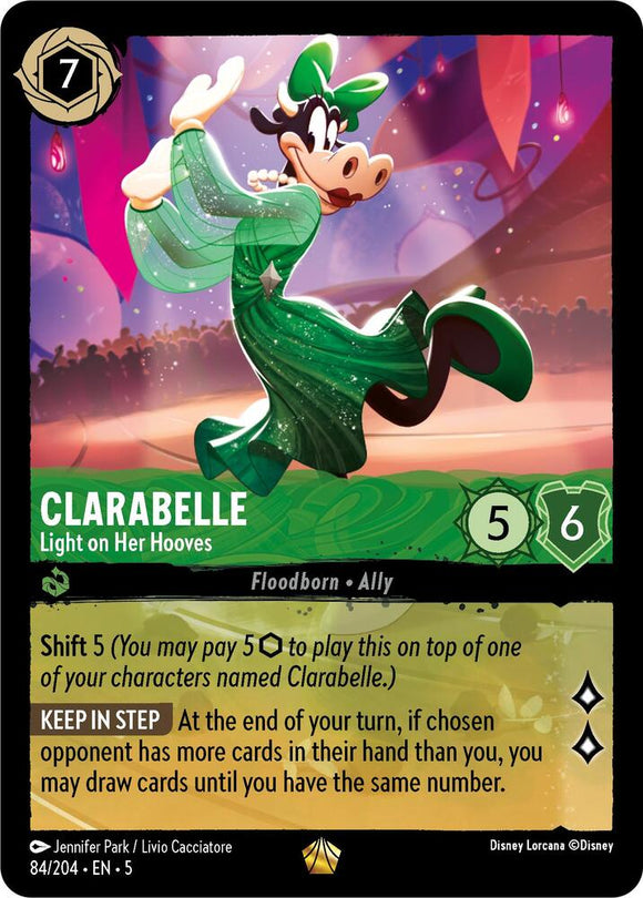 Clarabelle - Light on Her Hooves 84/204 Legendary Shimmering Skies Disney Lorcana - guardiangamingtcgs