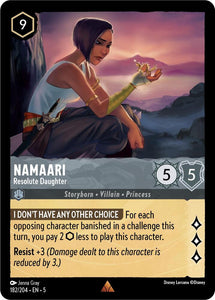 Namaari - Resolute Daughter 182/204 Rare Shimmering Skies Disney Lorcana - guardiangamingtcgs