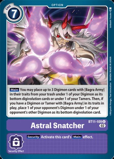 Astral Snatcher BT11-109 U Dimensional Phase Digimon TCG - guardiangamingtcgs