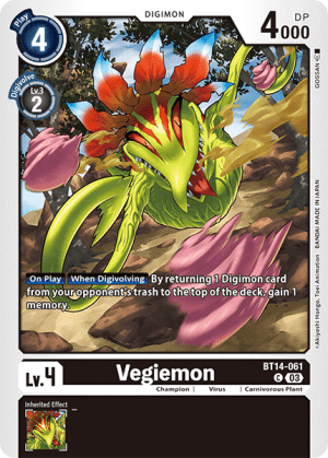 Vegiemon BT14-061 C Blast Ace Digimon TCG - guardiangamingtcgs