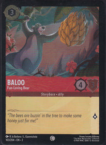 Cold Foil Baloo - Fun-Loving Bear 103/204 Common Rise of the Floodborn Disney Lorcana TCG - guardiangamingtcgs