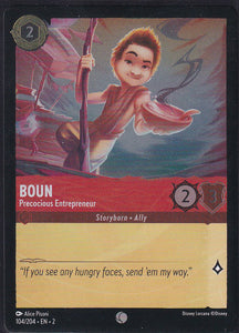 Cold Foil Boun - Precocious Entrepreneur 104/204 Common Rise of the Floodborn Disney Lorcana TCG - guardiangamingtcgs