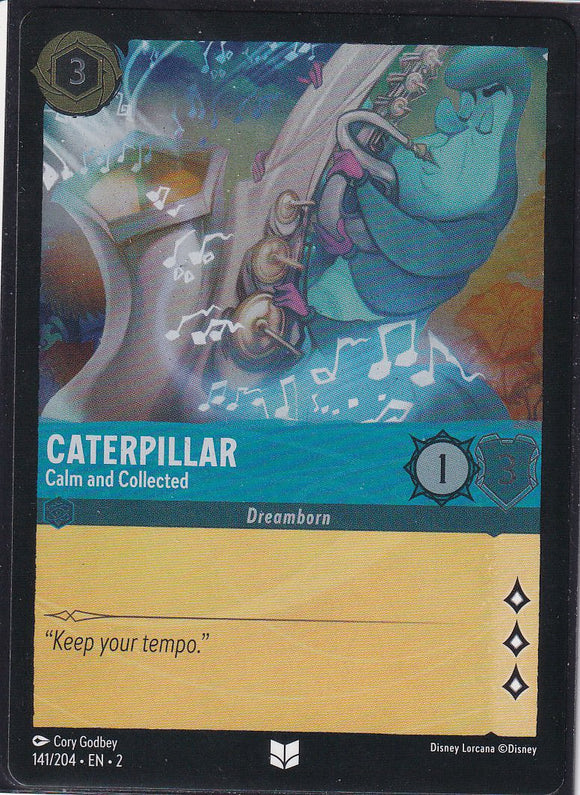 Cold Foil Caterpillar - Calm and Collected 141/204 Uncommon Rise of the Floodborn Disney Lorcana TCG - guardiangamingtcgs