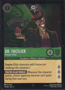 Cold Foil Dr. Facilier - Fortune Teller 79/204 Super Rare Rise of the Floodborn Disney Lorcana TCG - guardiangamingtcgs