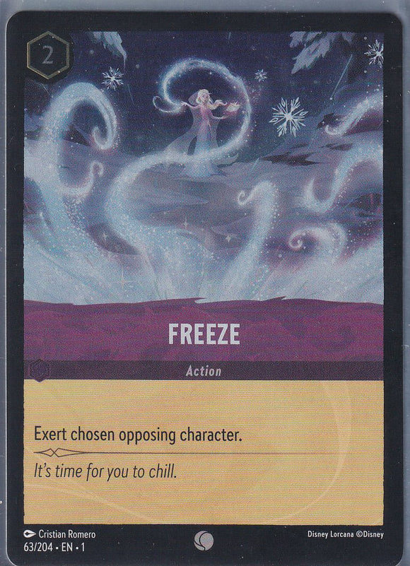 Cold Foil Freeze 63/204 Common The First Chapter Disney Lorcana TCG - guardiangamingtcgs