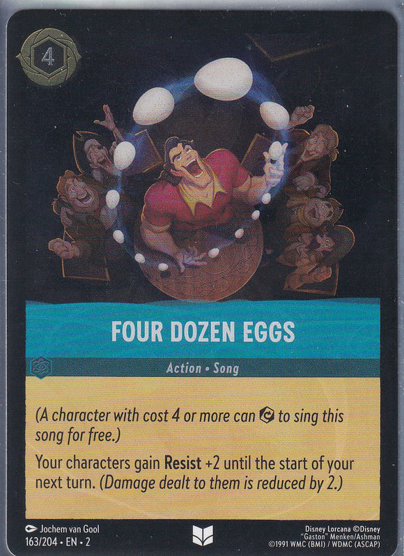 Cold Foil Four Dozen Eggs 163/204 Uncommon Rise of the Floodborn Disney Lorcana TCG - guardiangamingtcgs