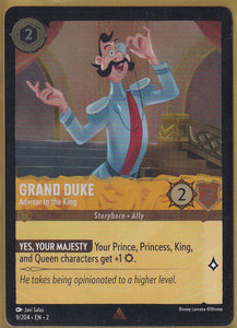 Cold Foil Grand Duke - Advisor to the King 9/204 Rare Rise of the Floodborn Disney Lorcana TCG - guardiangamingtcgs