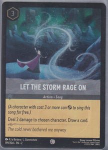 Cold Foil Let the Storm Rage On 199/204 Common Rise of the Floodborn Disney Lorcana TCG - guardiangamingtcgs