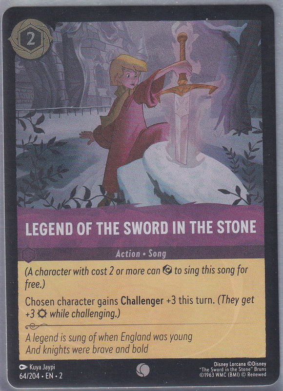 Cold Foil Legend of the Sword in the Stone 64/204 Common Rise of the Floodborn Disney Lorcana TCG - guardiangamingtcgs