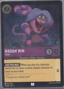 Cold Foil Madam Mim - Snake 49/204 Uncommon Rise of the Floodborn Disney Lorcana TCG - guardiangamingtcgs