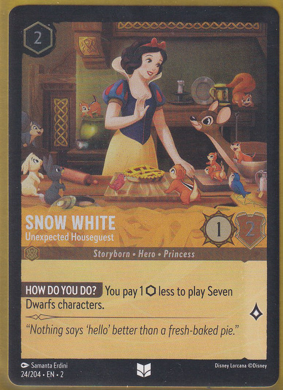 Cold Foil Snow White - Unexpected Houseguest 24/204 Uncommon Rise of the Floodborn Disney Lorcana TCG - guardiangamingtcgs