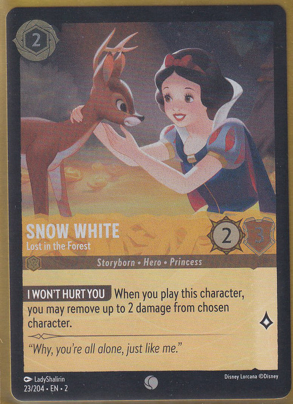 Cold Foil Snow White - Lost in the Forest 23/204 Common Rise of the Floodborn Disney Lorcana TCG - guardiangamingtcgs