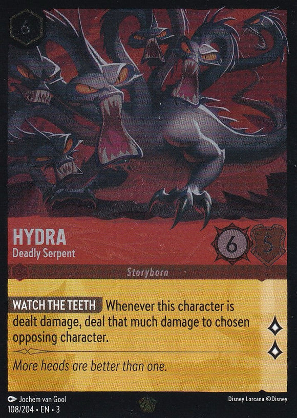 Cold Foil Hydra - Deadly Serpent 108/204 Legendary Into the Inklands Disney Lorcana TCG - guardiangamingtcgs