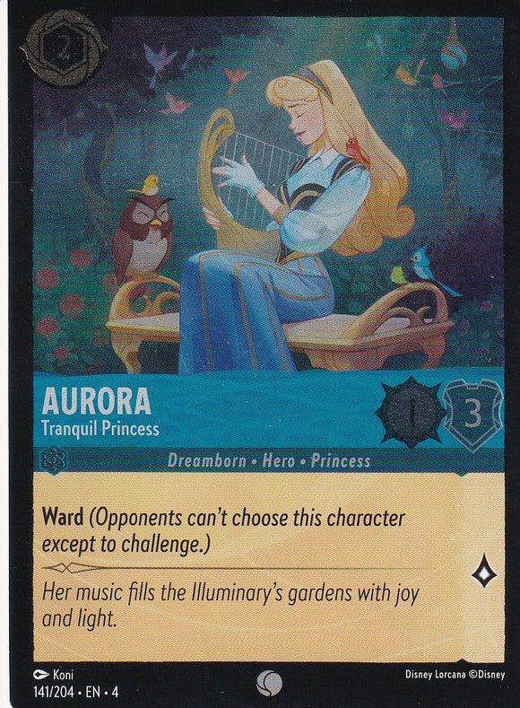 Cold Foil Aurora - Tranquil Princess 141/204 Common Ursula's Return Disney Lorcana TCG - guardiangamingtcgs