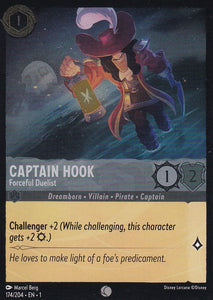 Cold Foil Captain Hook - Forceful Duelist 174/204 Common The First Chapter Disney Lorcana TCG - guardiangamingtcgs