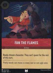 Cold Foil Fan the Flames 131/204 Uncommon The First Chapter Disney Lorcana TCG - guardiangamingtcgs