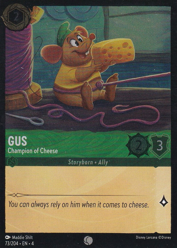 Cold Foil Gus - Champion of Cheese 73/204 Common Ursula's Return Disney Lorcana TCG - guardiangamingtcgs