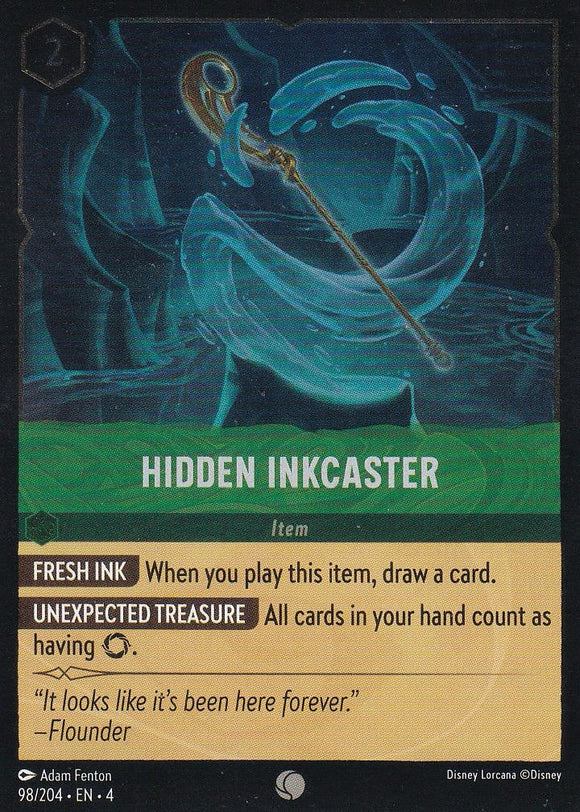 Cold Foil Hidden Inkcaster 98/204 Common Ursula's Return Disney Lorcana TCG - guardiangamingtcgs