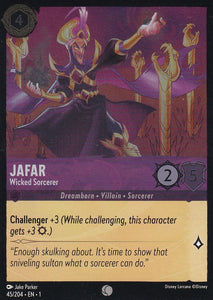 Cold Foil Jafar - Wicked Sorcerer 45/204 Common The First Chapter Disney Lorcana TCG - guardiangamingtcgs