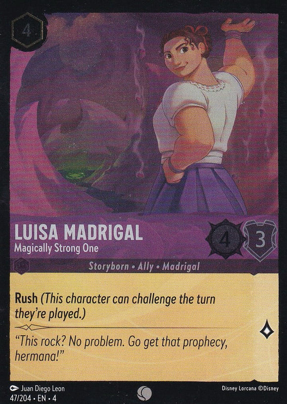 Cold Foil Luisa Madrigal - Magically Strong One 47/204 Common Ursula's Return Disney Lorcana TCG - guardiangamingtcgs