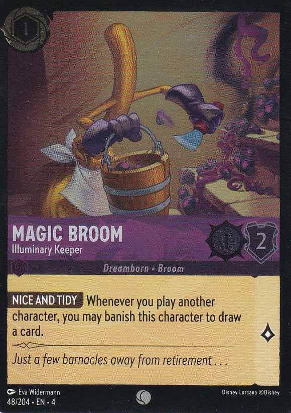 Cold Foil Magic Broom - Illuminary Keeper 48/204 Common Ursula's Return Disney Lorcana TCG - guardiangamingtcgs