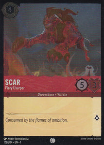 Cold Foil Scar - Fiery Usurper 122/204 Common The First Chapter Disney Lorcana TCG - guardiangamingtcgs