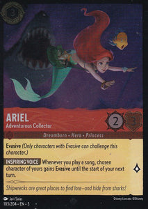 Cold Foil Ariel - Adventurous Collector 103/204 Super Rare Into the Inklands Disney Lorcana TCG - guardiangamingtcgs