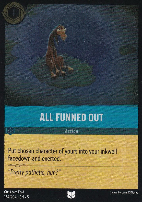 Cold Foil All Funned Out 164/204 Uncommon Shimmering Skies Disney Lorcana - guardiangamingtcgs