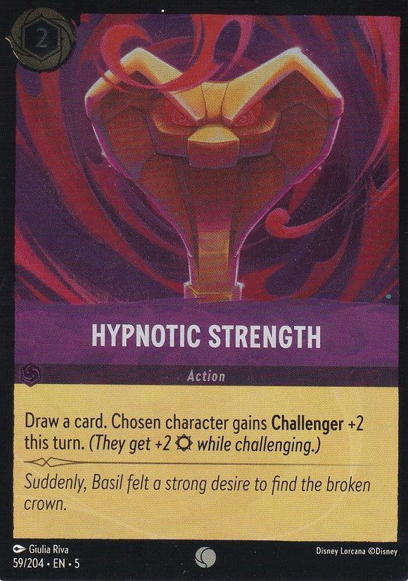 Cold Foil Hypnotic Strength 59/204 Common Shimmering Skies Disney Lorcana - guardiangamingtcgs