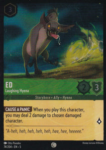 Cold Foil Ed - Laughing Hyena 74/204 Common Shimmering Skies Disney Lorcana - guardiangamingtcgs