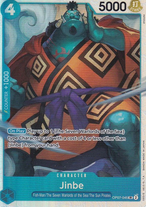 Foil Jinbe OP07-045 SR 500 Years in the Future One Piece TCG - guardiangamingtcgs