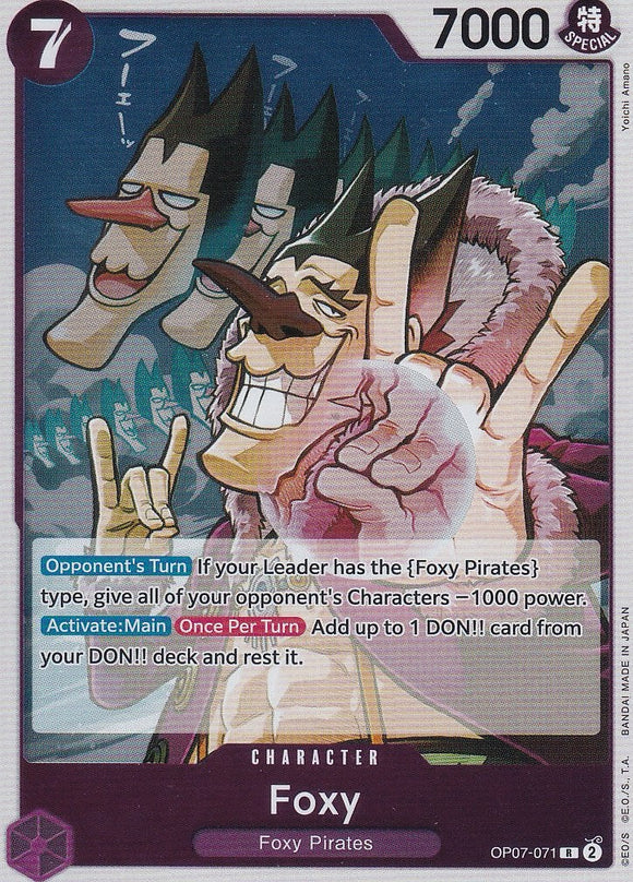 Foil Foxy OP07-071 R 500 Years in the Future One Piece TCG - guardiangamingtcgs