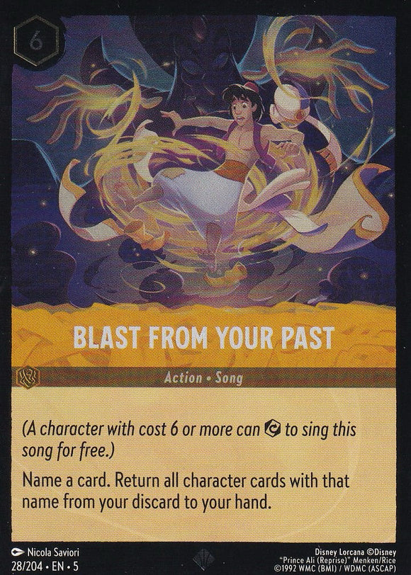 Cold Foil Blast From Your Past 28/204 Super Rare Shimmering Skies Disney Lorcana - guardiangamingtcgs