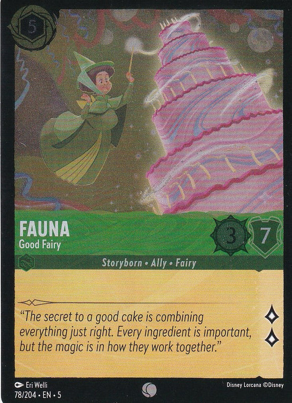 Cold Foil Fauna - Good Fairy 78/204 Common Shimmering Skies Disney Lorcana - guardiangamingtcgs