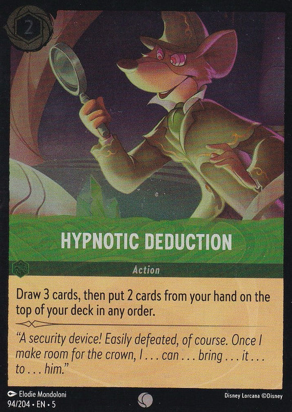 Cold Foil Hypnotic Deduction 94/204 Common Shimmering Skies Disney Lorcana - guardiangamingtcgs