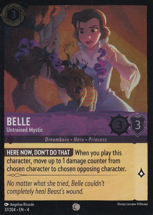 Cold Foil Belle - Untrained Mystic 37/204 Common Ursula's Return Disney Lorcana TCG - guardiangamingtcgs