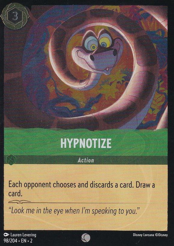 Cold Foil Hypnotize 98/204 Common Rise of the Floodborn Disney Lorcana TCG - guardiangamingtcgs