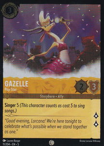 Cold Foil Gazelle - Pop Star 11/204 Common Shimmering Skies Disney Lorcana - guardiangamingtcgs