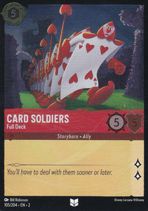 Cold Foil Card Soldiers - Full Deck 105/204 Uncommon Rise of the Floodborn Disney Lorcana TCG - guardiangamingtcgs