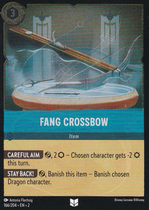 Cold Foil Fang Crossbow 166/204 Uncommon Rise of the Floodborn Disney Lorcana TCG - guardiangamingtcgs