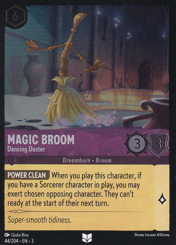 Cold Foil Magic Broom - Dancing Duster 44/204 Uncommon Into the Inklands Disney Lorcana TCG - guardiangamingtcgs