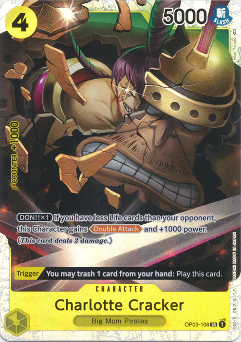 Foil Charlotte Cracker OP03-108 SR Pillars of Strength One Piece TCG - guardiangamingtcgs