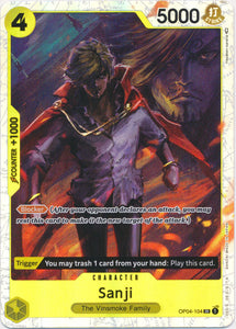 Foil Sanji OP04-104 SR Kingdoms of Intrigue One Piece TCG - guardiangamingtcgs
